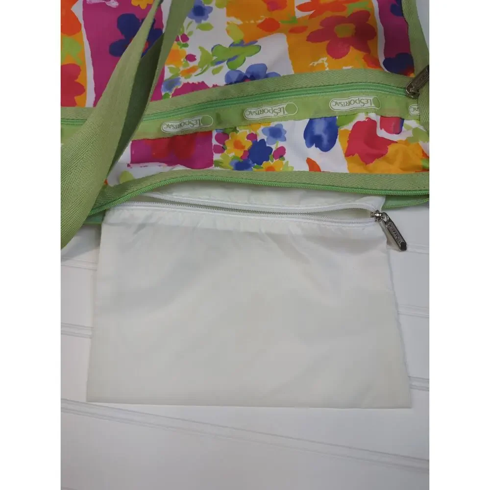 LeSportsac Vintage Floral Watercolor Pattern Everyday Bag Nylon USA